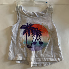 Load image into Gallery viewer, palm tree flamingo tank top
