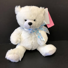 Load image into Gallery viewer, &quot;hello baby&quot; bear with bow
