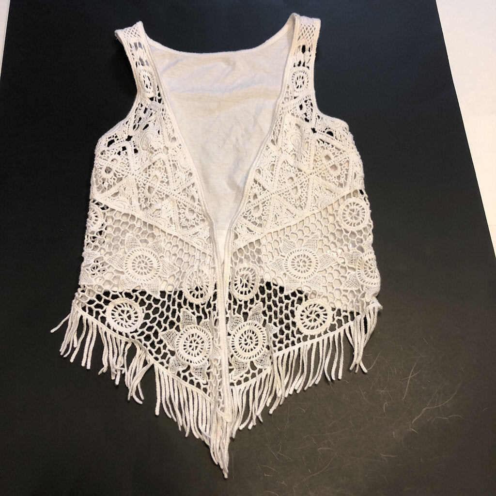 fringe & lace vest