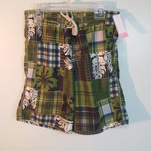 Load image into Gallery viewer, plaid/flower swim trunks
