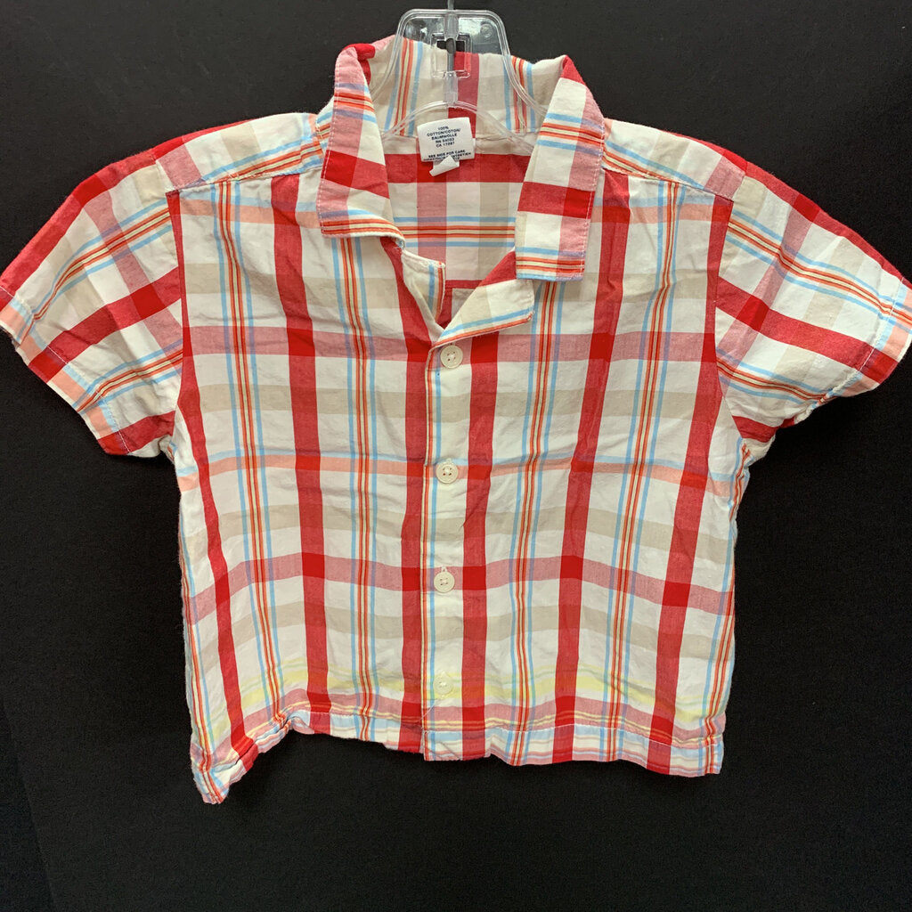 plaid button down shirt