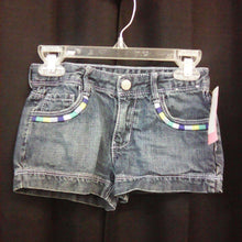 Load image into Gallery viewer, embroidered pockets denim shorts
