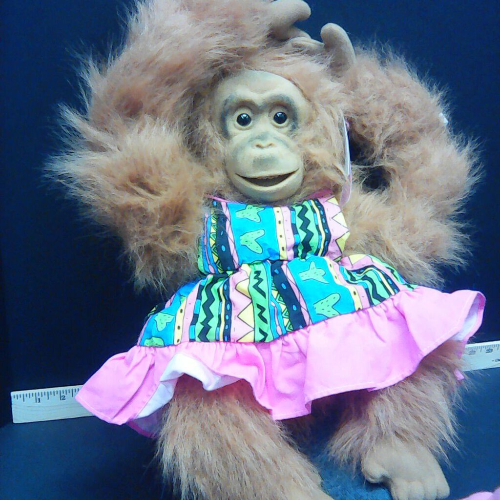 monkey in dress hand puppet