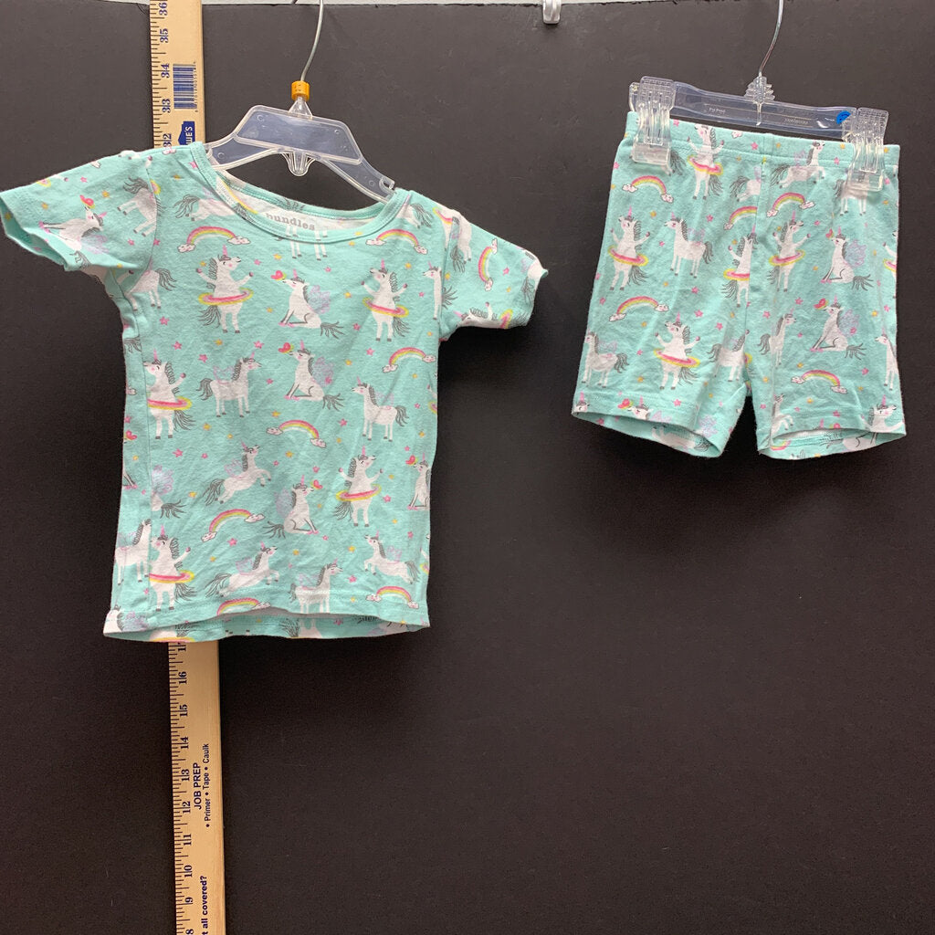 unicorn/rainbows 2pc. sleep wear