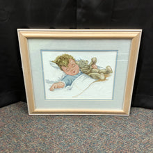 Load image into Gallery viewer, Sleeping Baby w/teddy needlepoint picture
