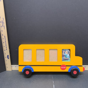 school bus picture frame