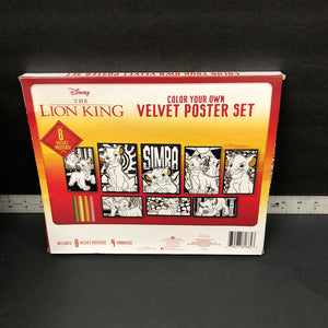 Lion King Color Your Own Velvet Poster [new]