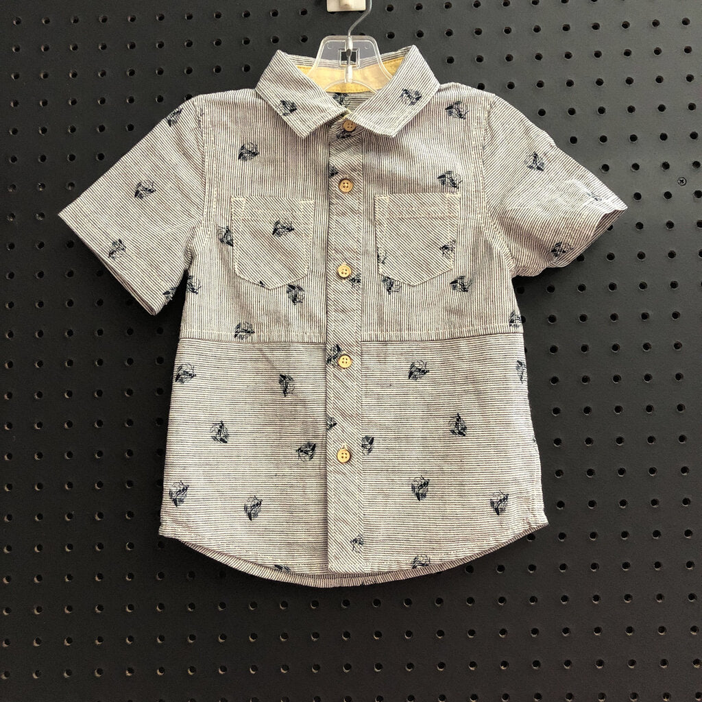 surfer button down shirt(NEW)
