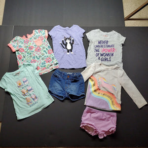 Lot of 7pcs Girl Bundle clothes Size 2T