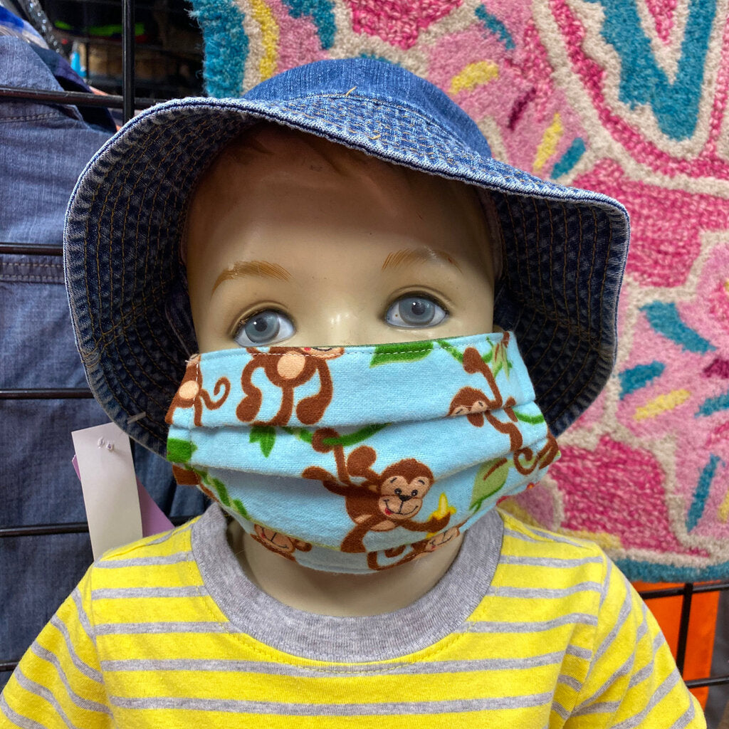 kids curious george face mask
