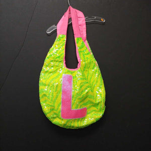 "L" sequin bag