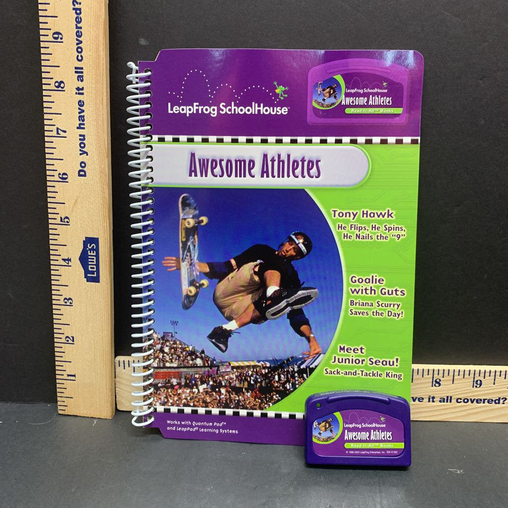 awesome athletes book w/ cartridge