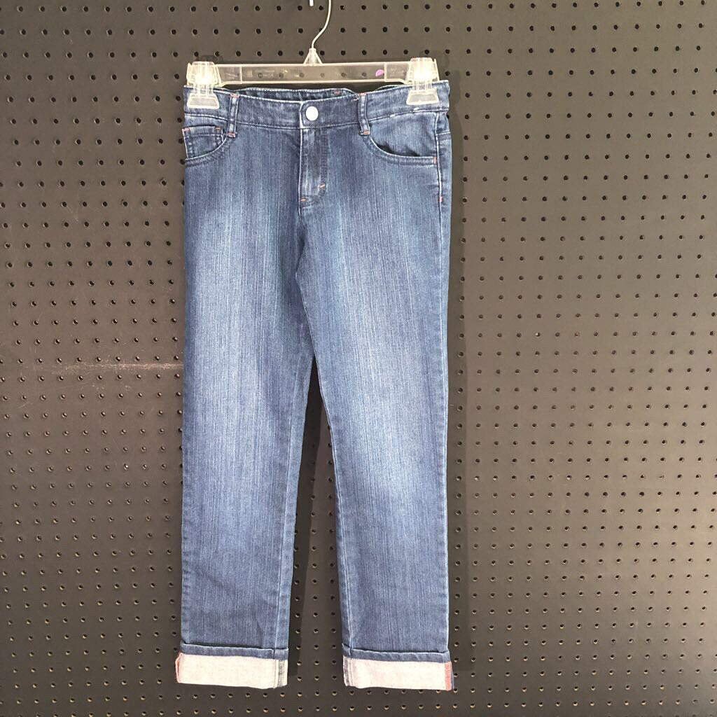 denim cuffed bottom pants