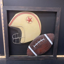 Load image into Gallery viewer, Football metal wall decor
