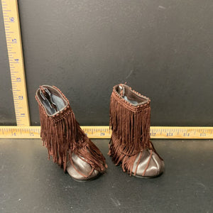 18" doll boots w/tassels