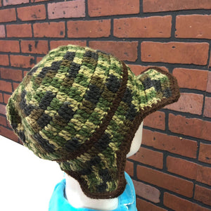 boys knitted camo hat
