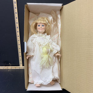 "Bedtime" porcelain doll w/baby